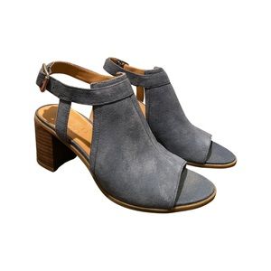 Franco Sarto Harley Navy Suede Block Heels